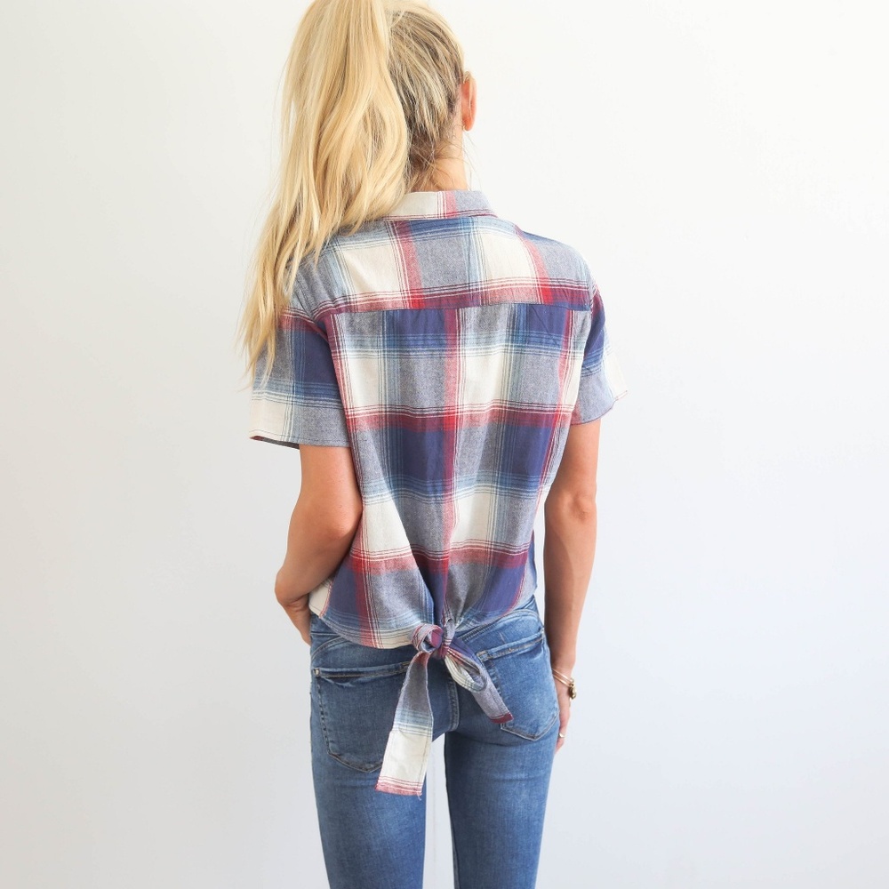 Miley Plaid Top